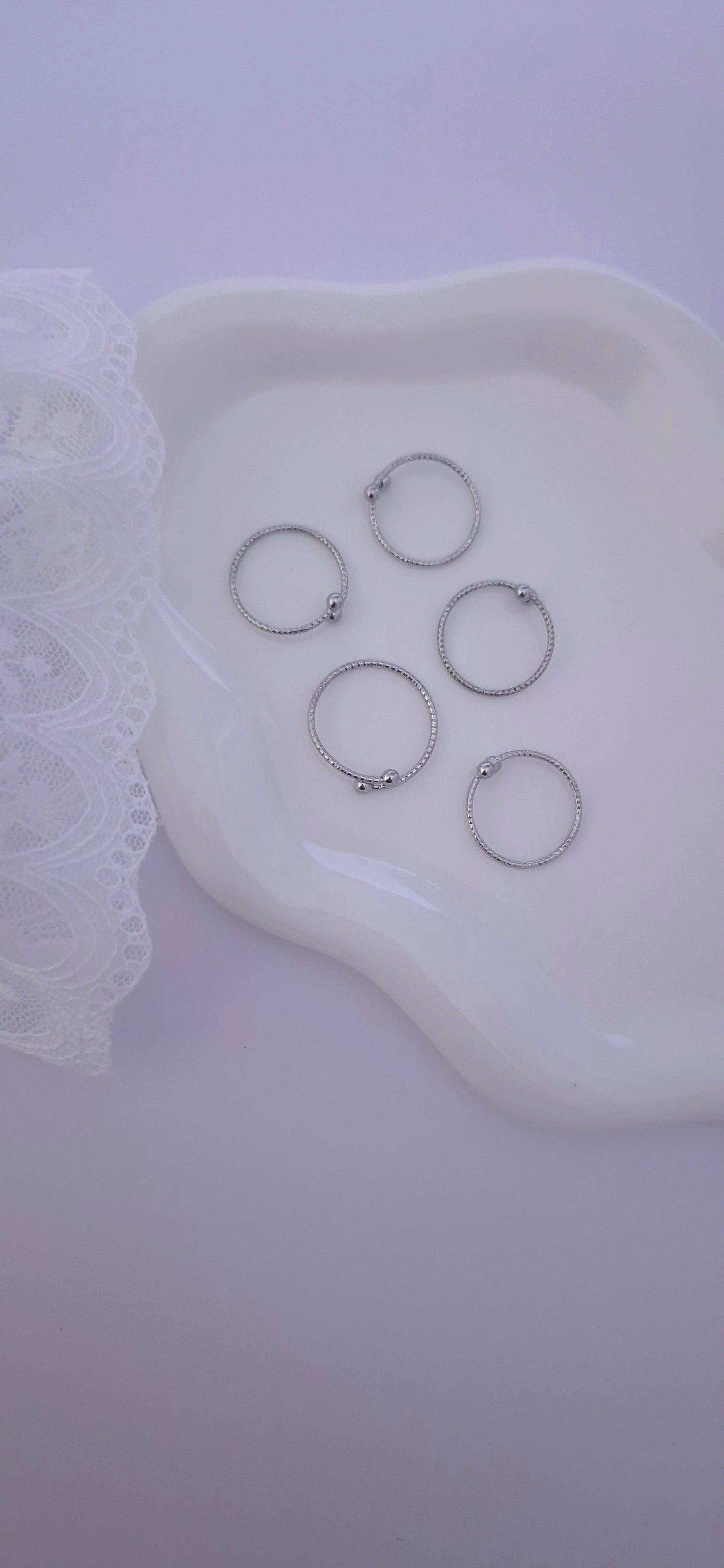 Set fedine satinate silver