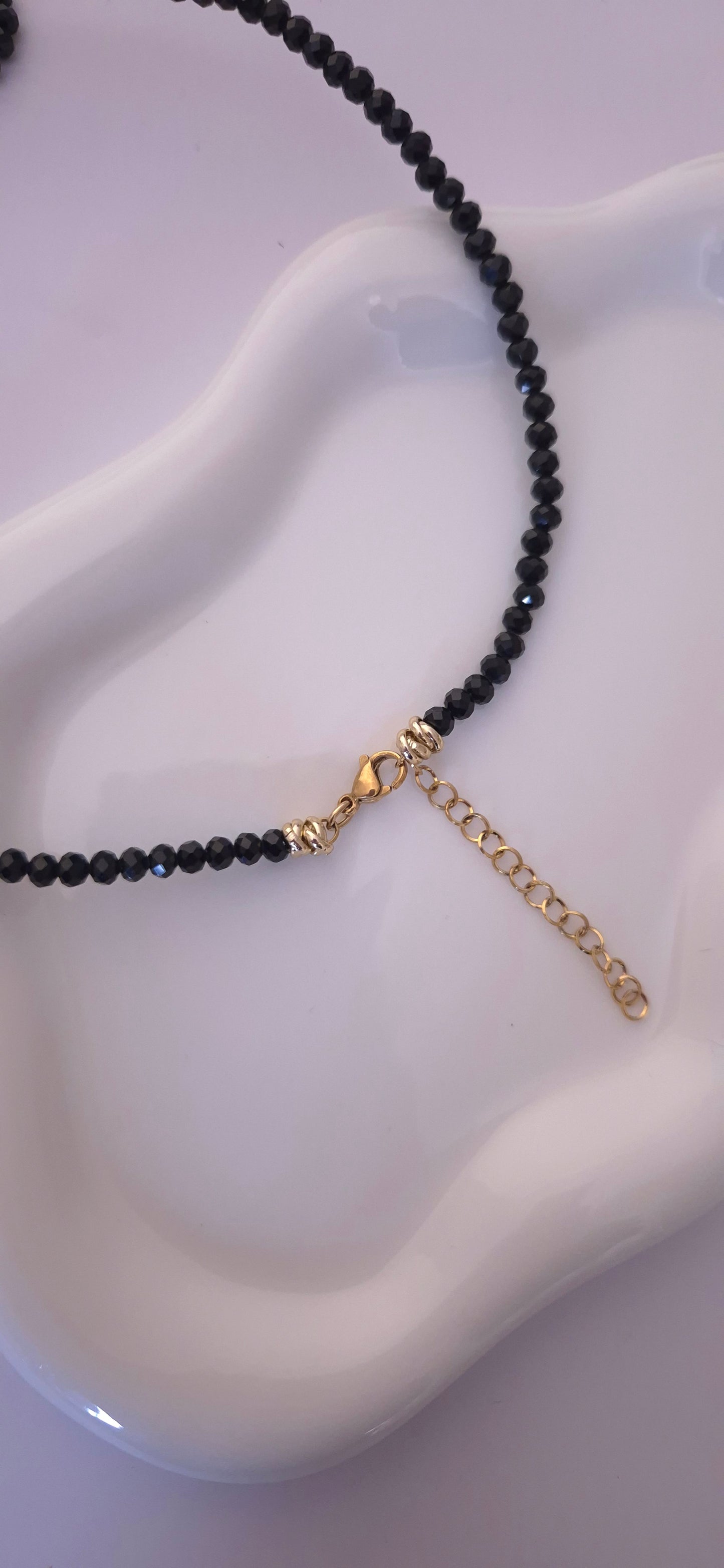 Collana fiocco crystal nera