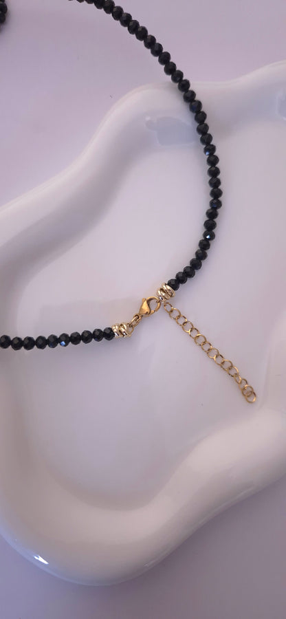 Collana fiocco crystal nera