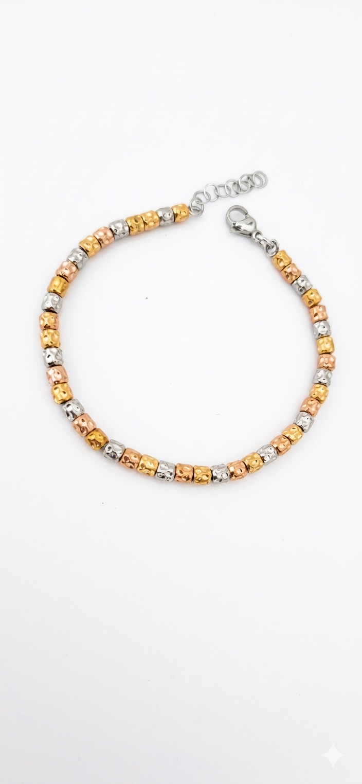 Bracciale pepite tricolore
