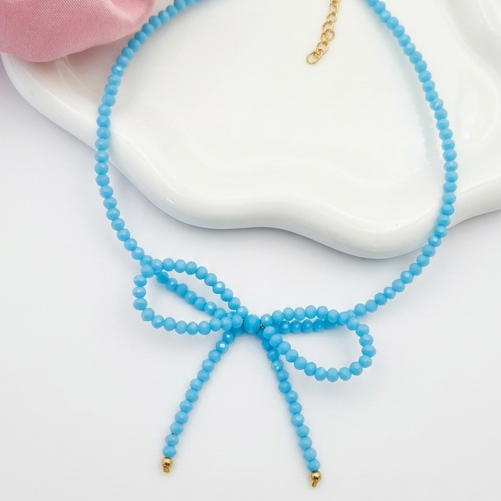 Collana fiocco turchese