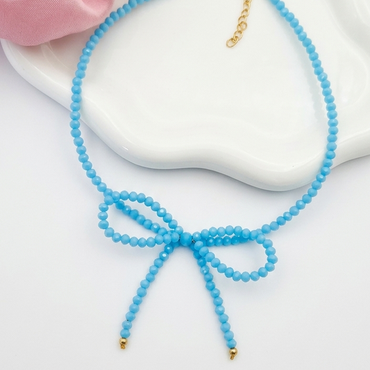 Collana fiocco turchese