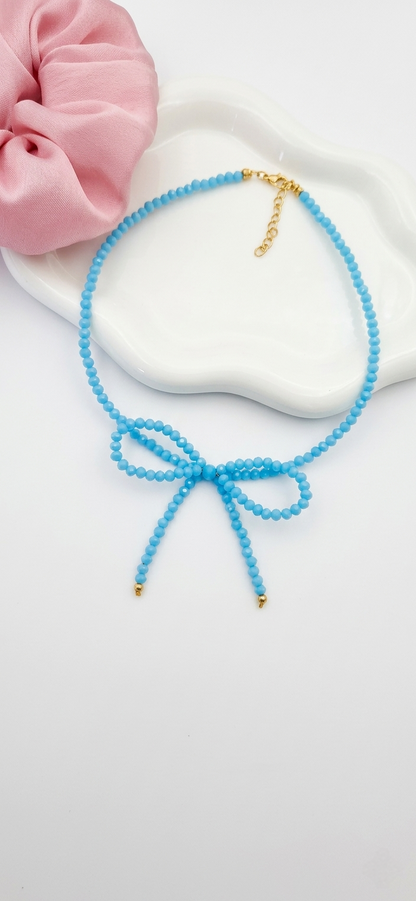 Collana fiocco turchese