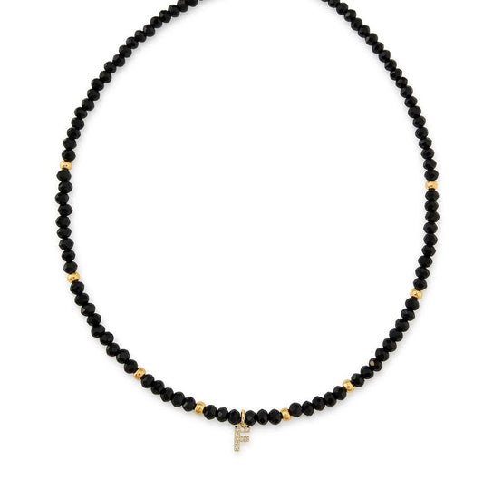 Collana Nera con iniziale